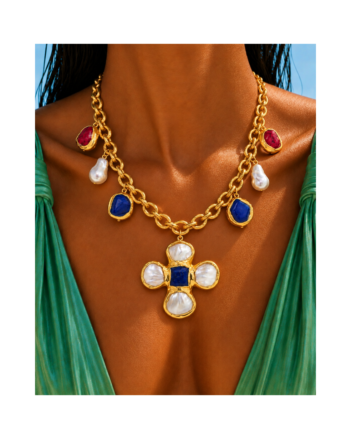 Capri Treasures Cross Necklace