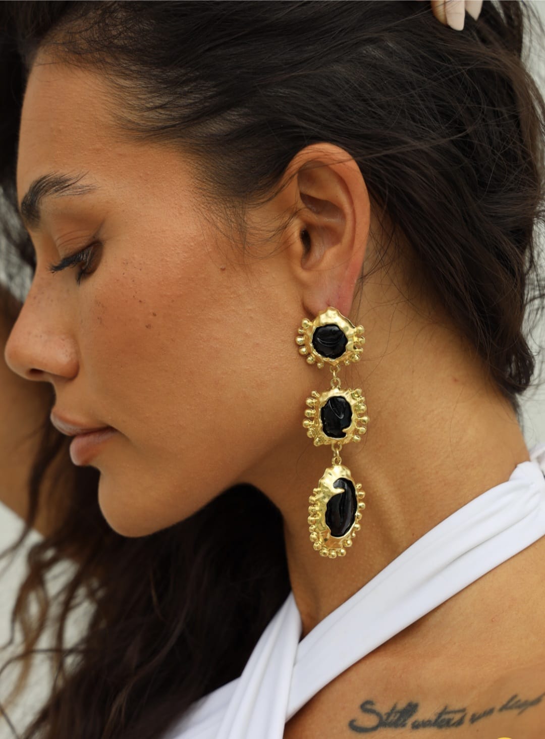 Moonlit Riviera Earring Black