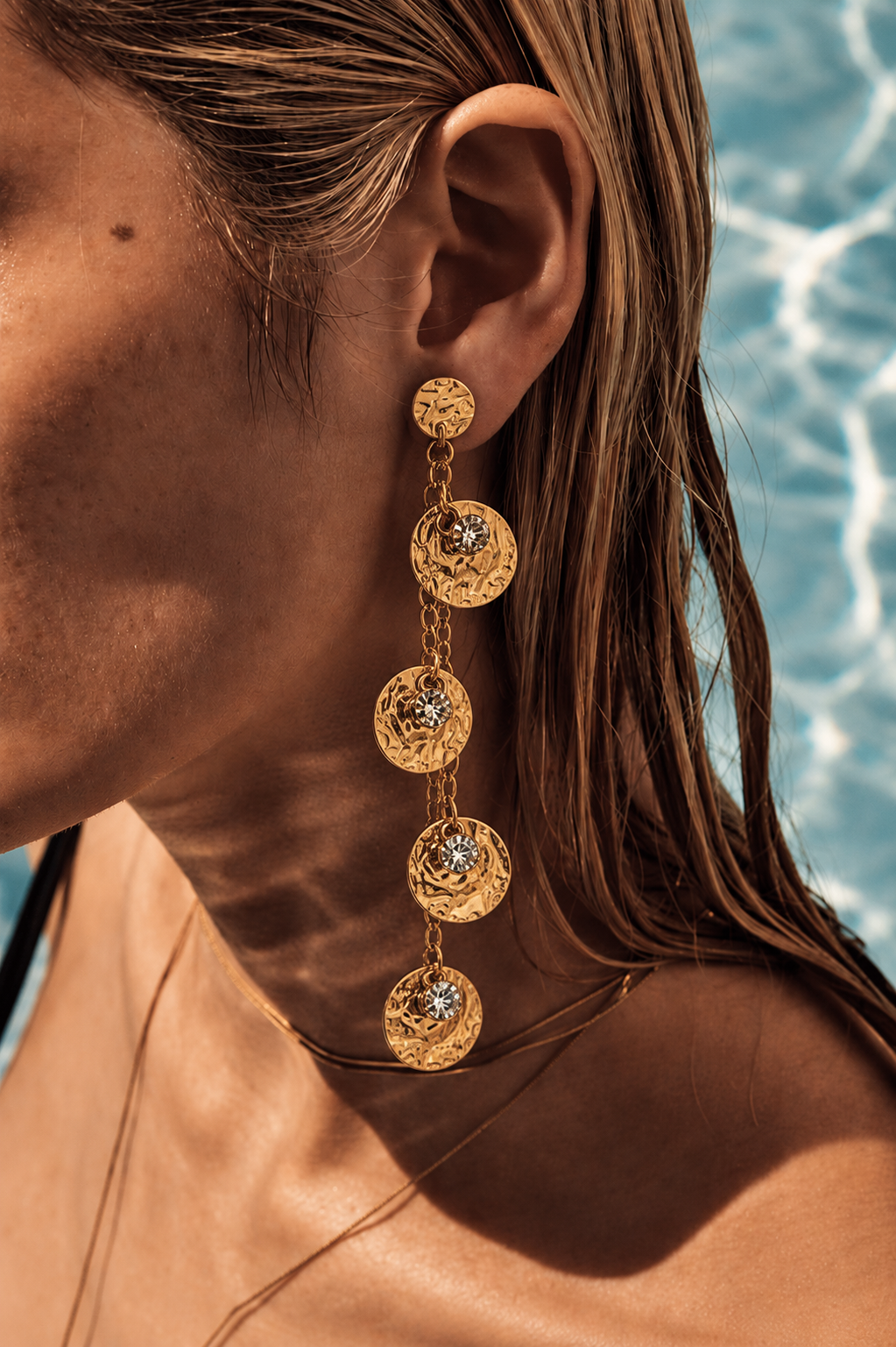 Capri Coin Cascade Earrings