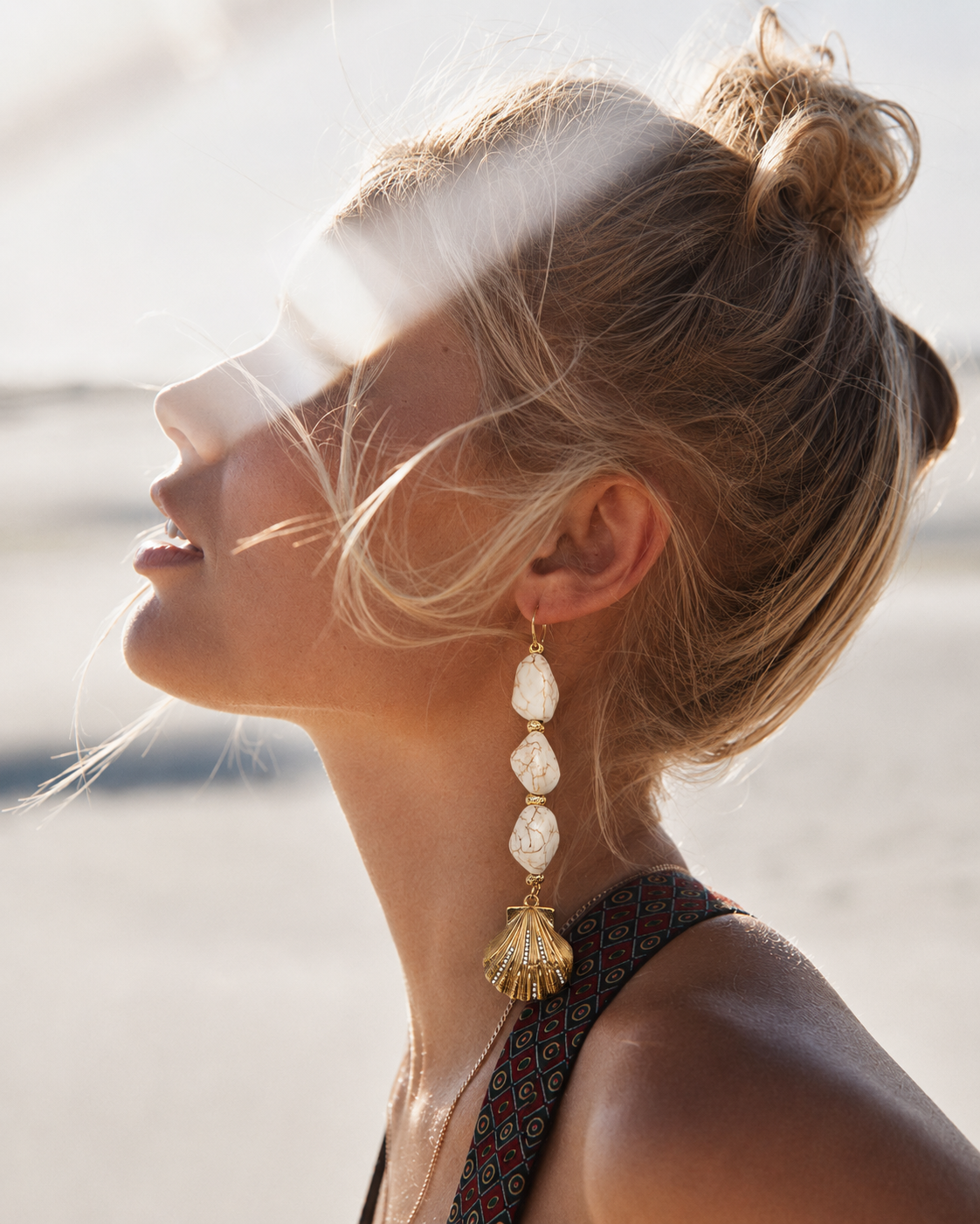Callista Bianco Shell Earrings