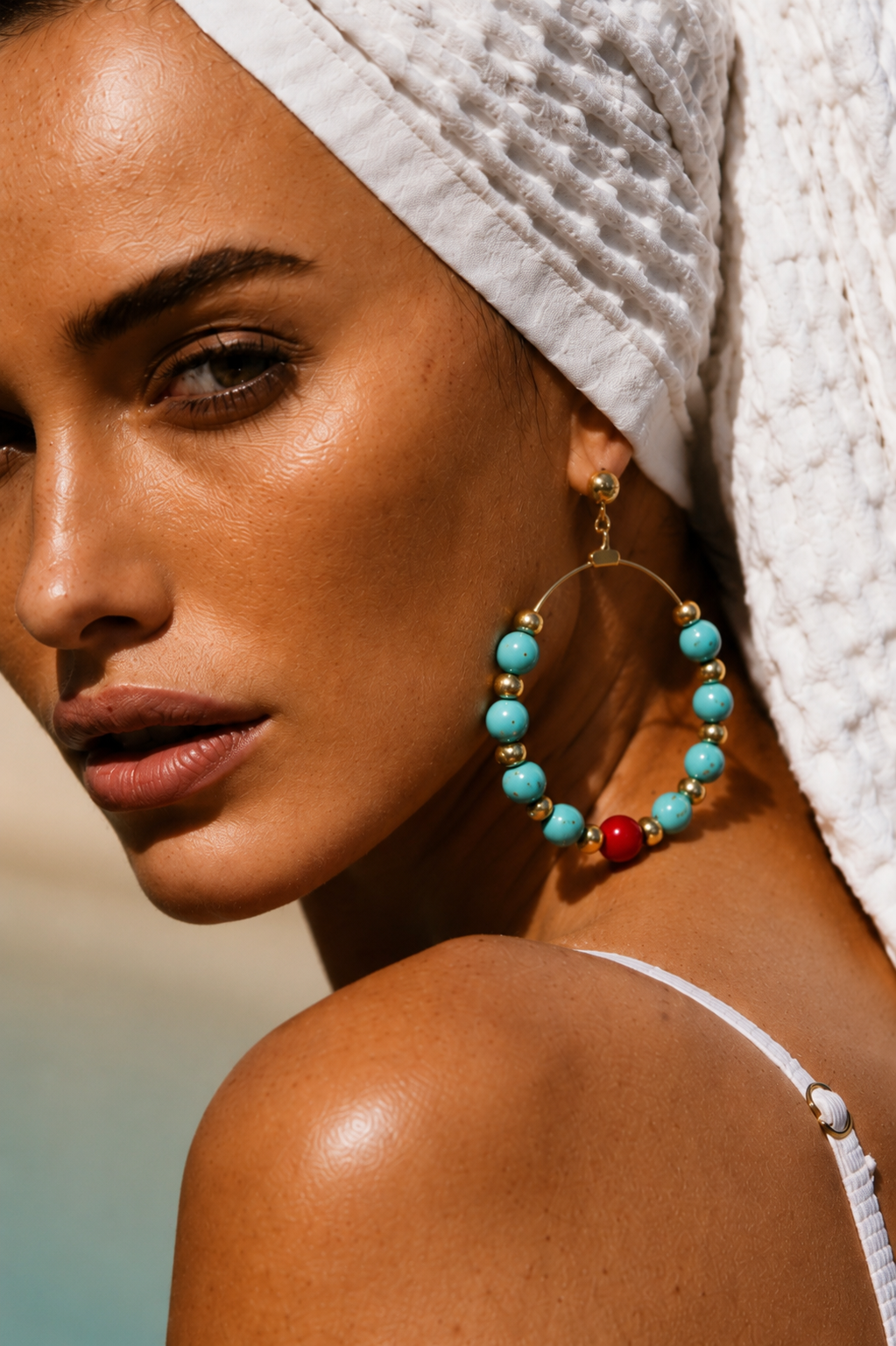 Riviera Turquoise Hoop Earrings