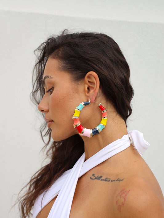 Sunset Dancing Multi Hoop Earring