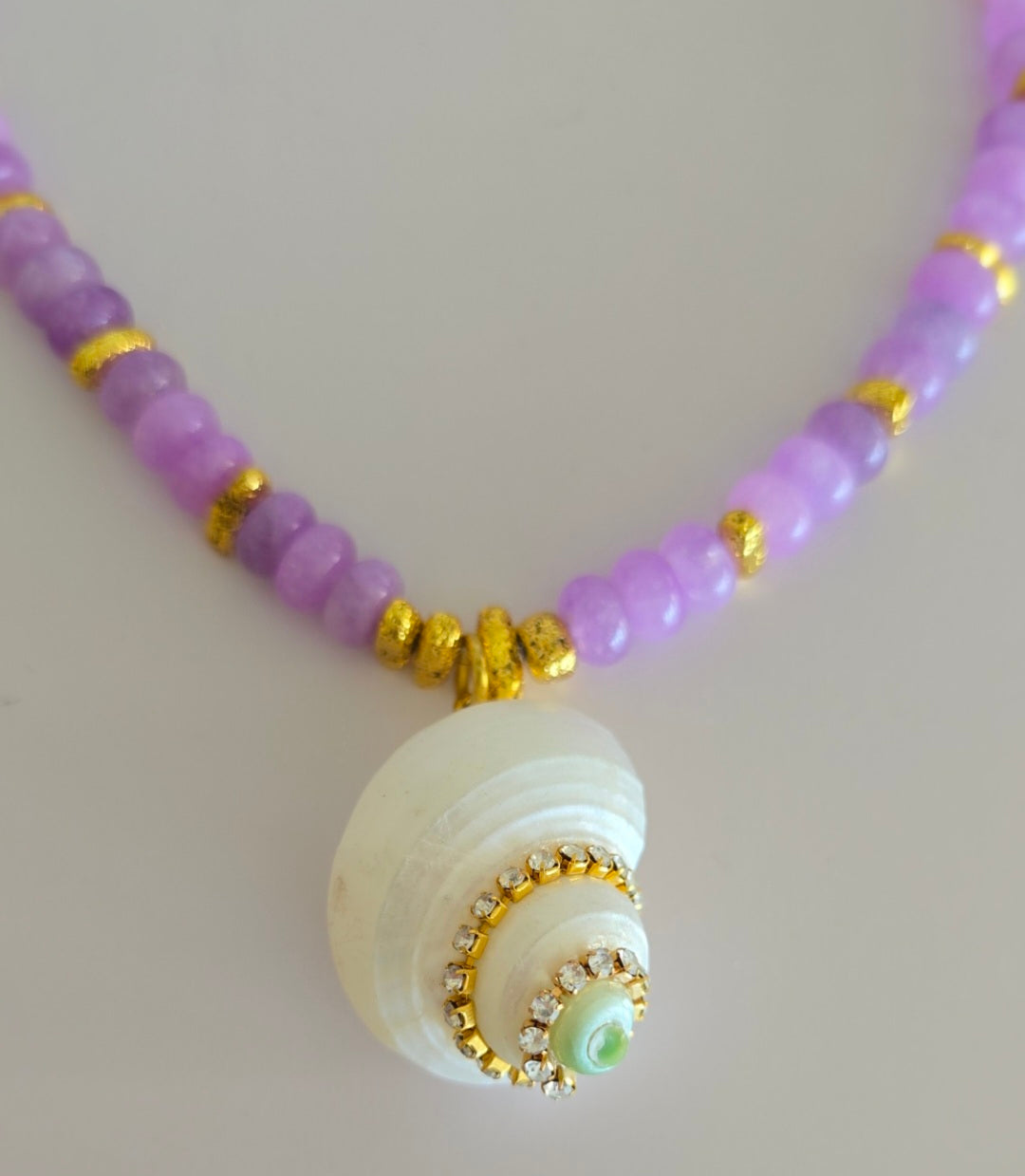 Lilac Soleil Shell Necklace