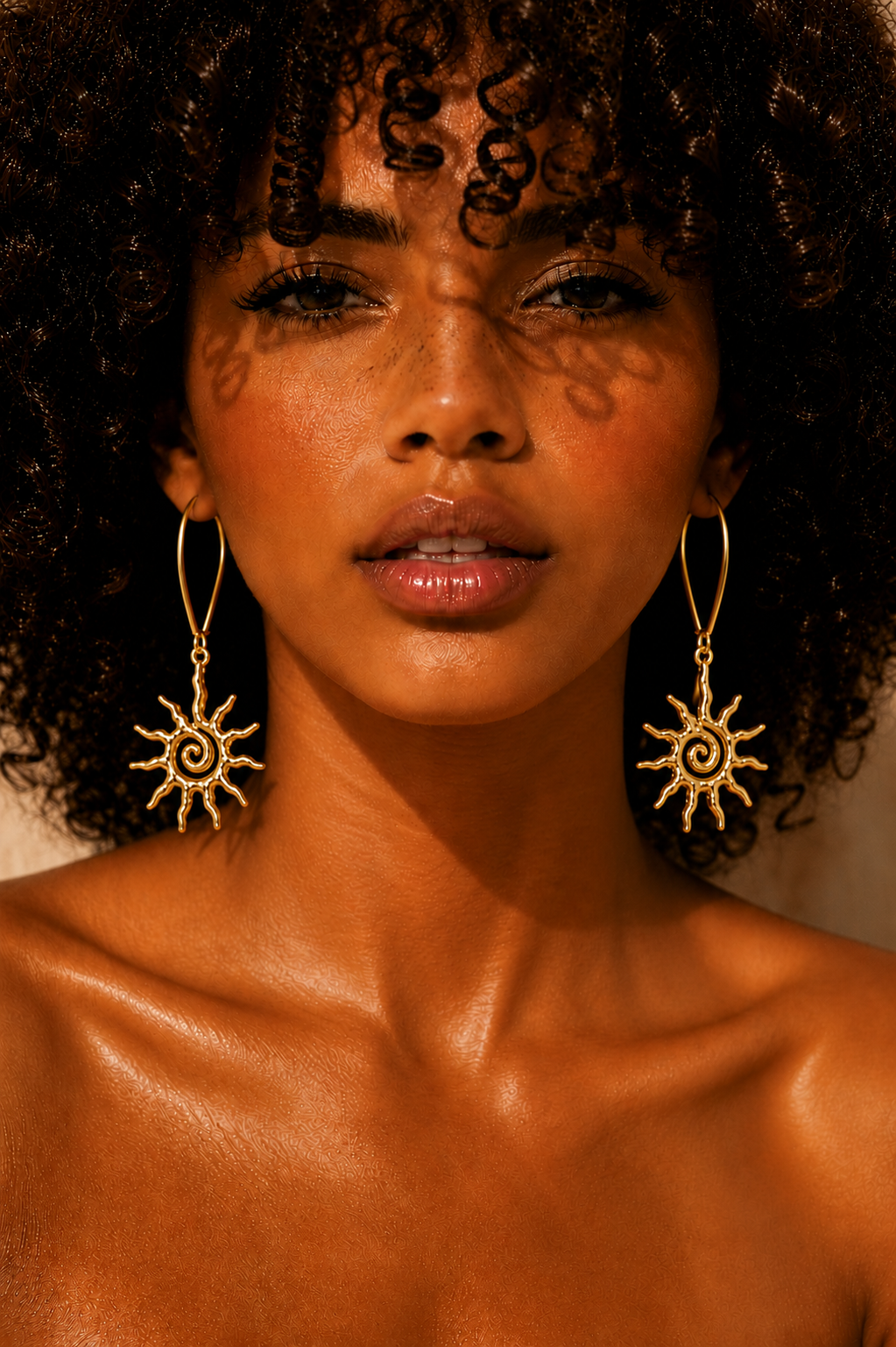 Soliel Gold Hook Earrings