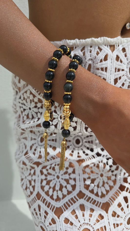 Cruz Charm Bracelet Jet