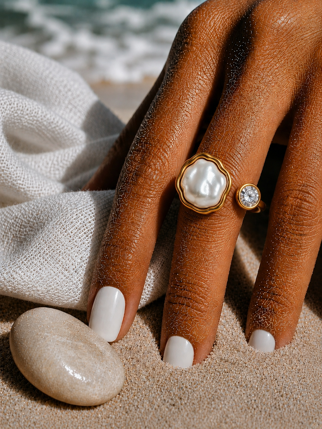 Bianca Crystal Duo Ring