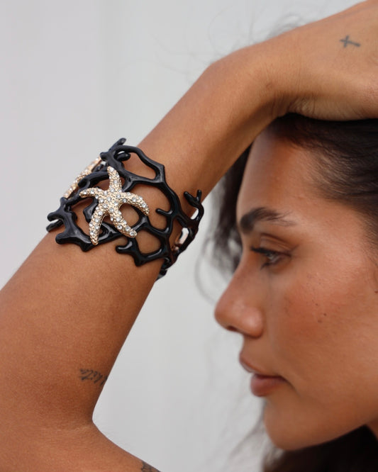 Underwater Galavanting Cuff in Black