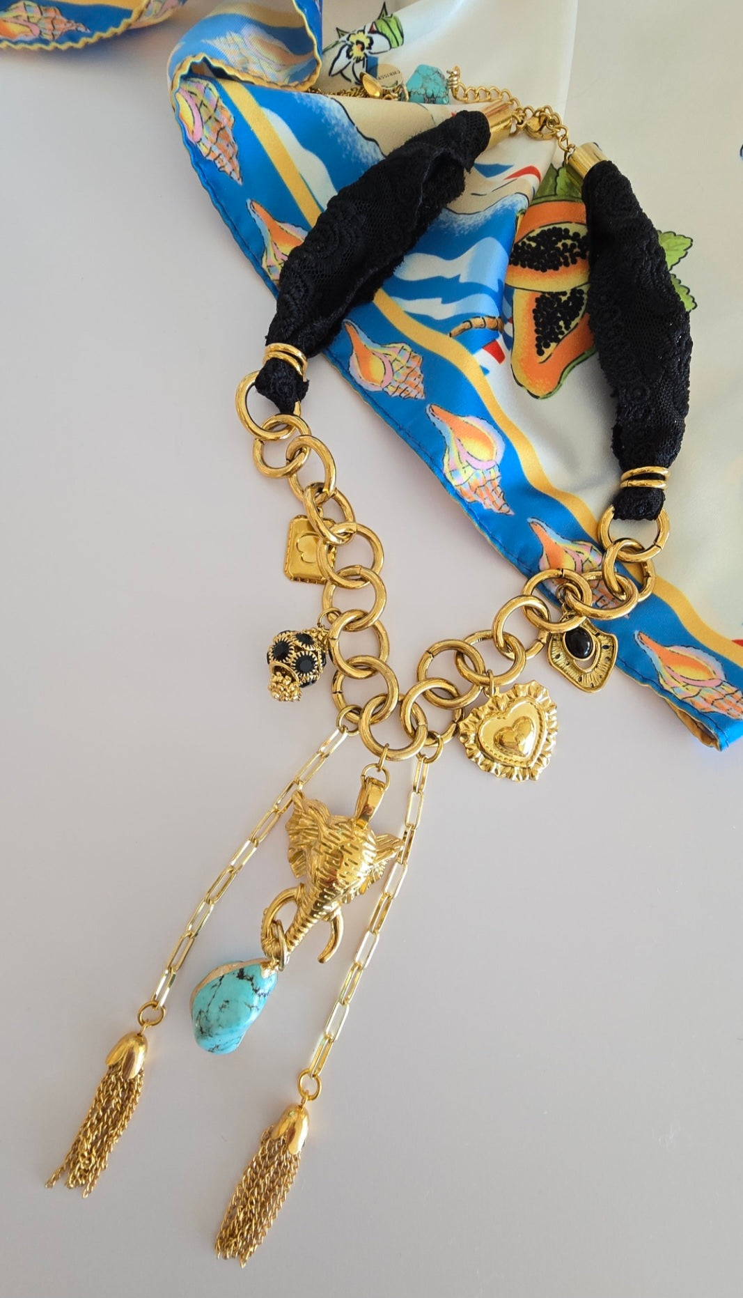 Capri Amulet Lace Necklace