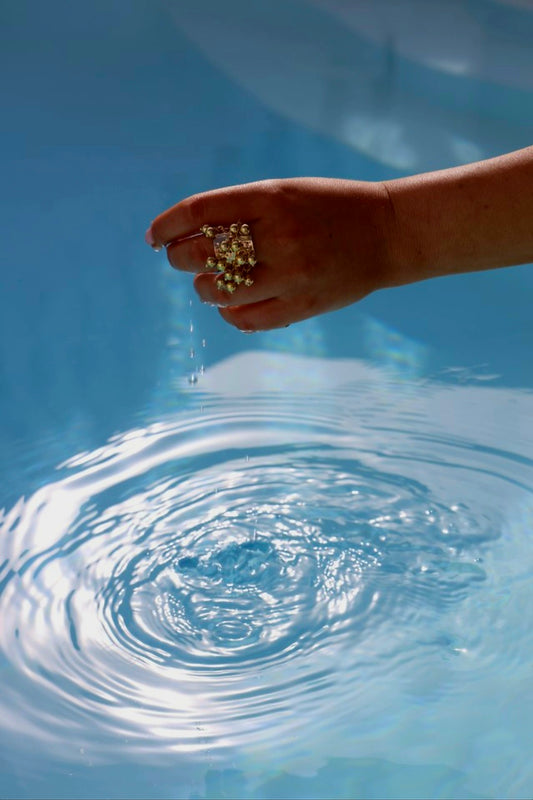 Gold Disco Charm Ring