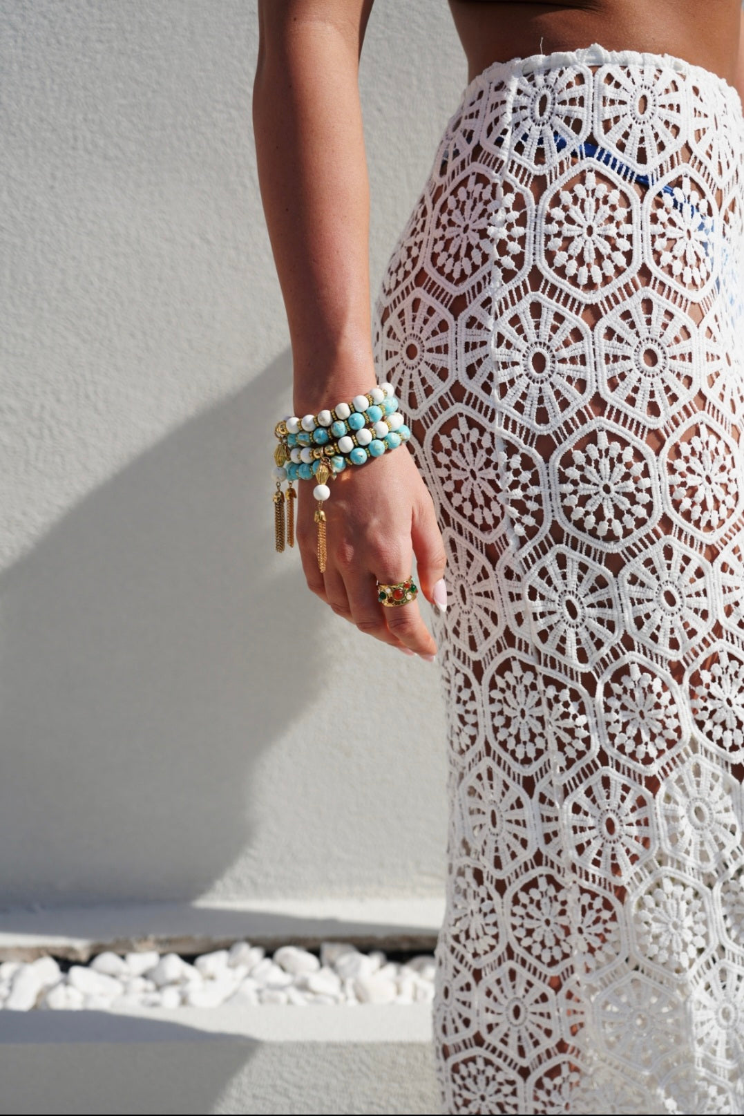 Cruz Charm Bracelet Turquoise