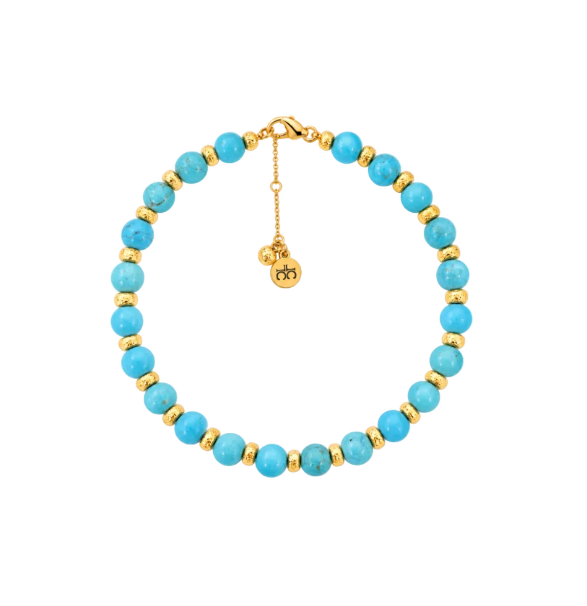 Cruz Charm Choker Necklace Turquoise