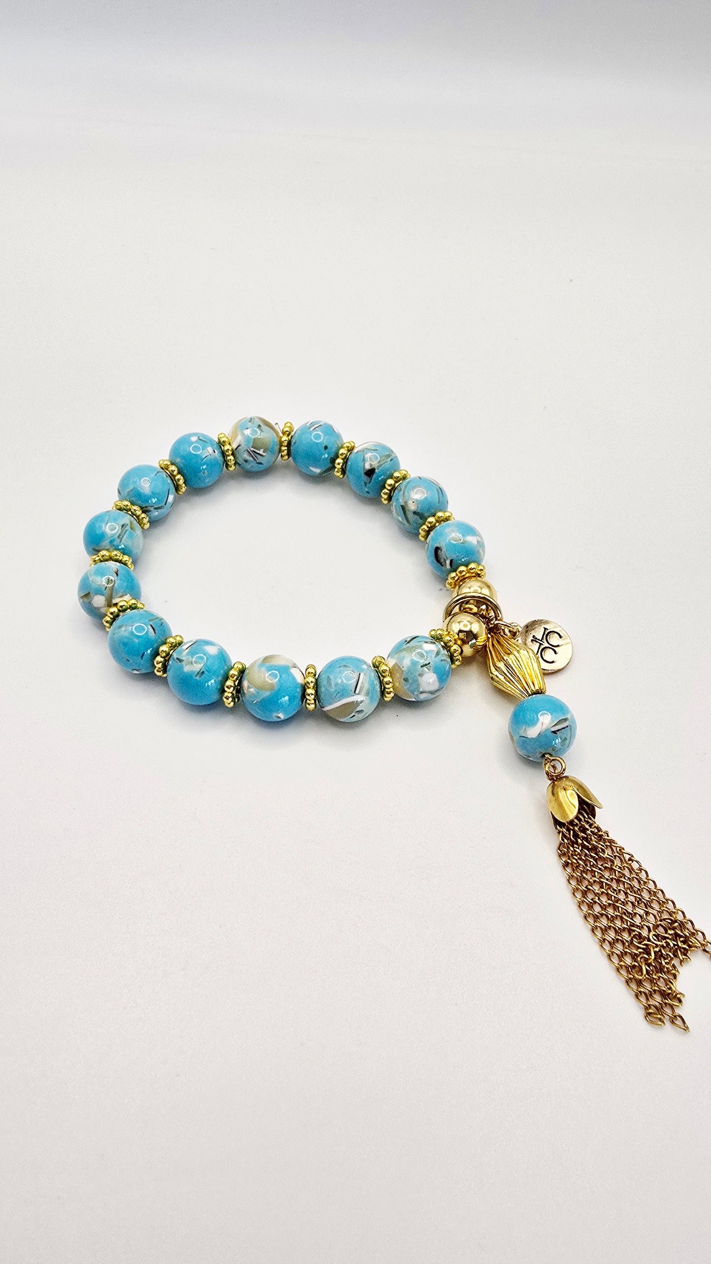 Cruz Charm Bracelet Turquoise
