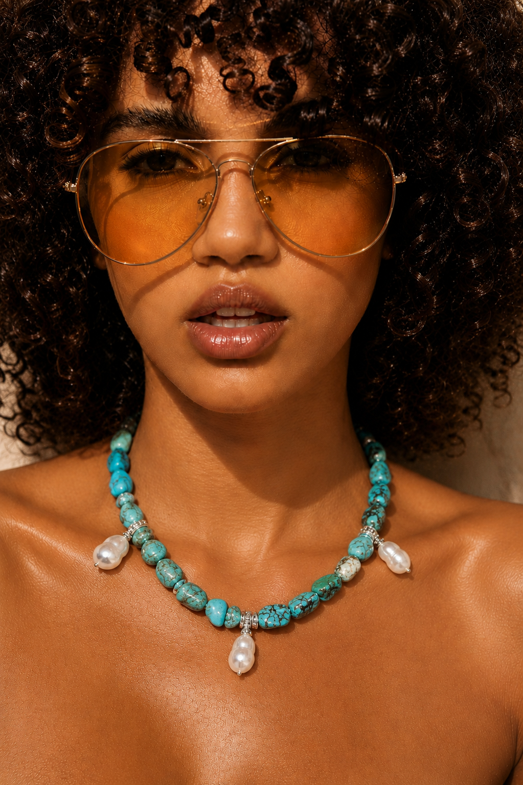 Capri Blu Silver Necklace