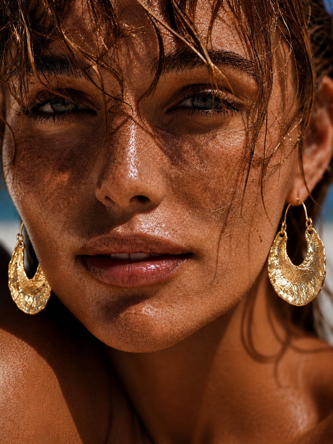 Off Duty Gold Hoops