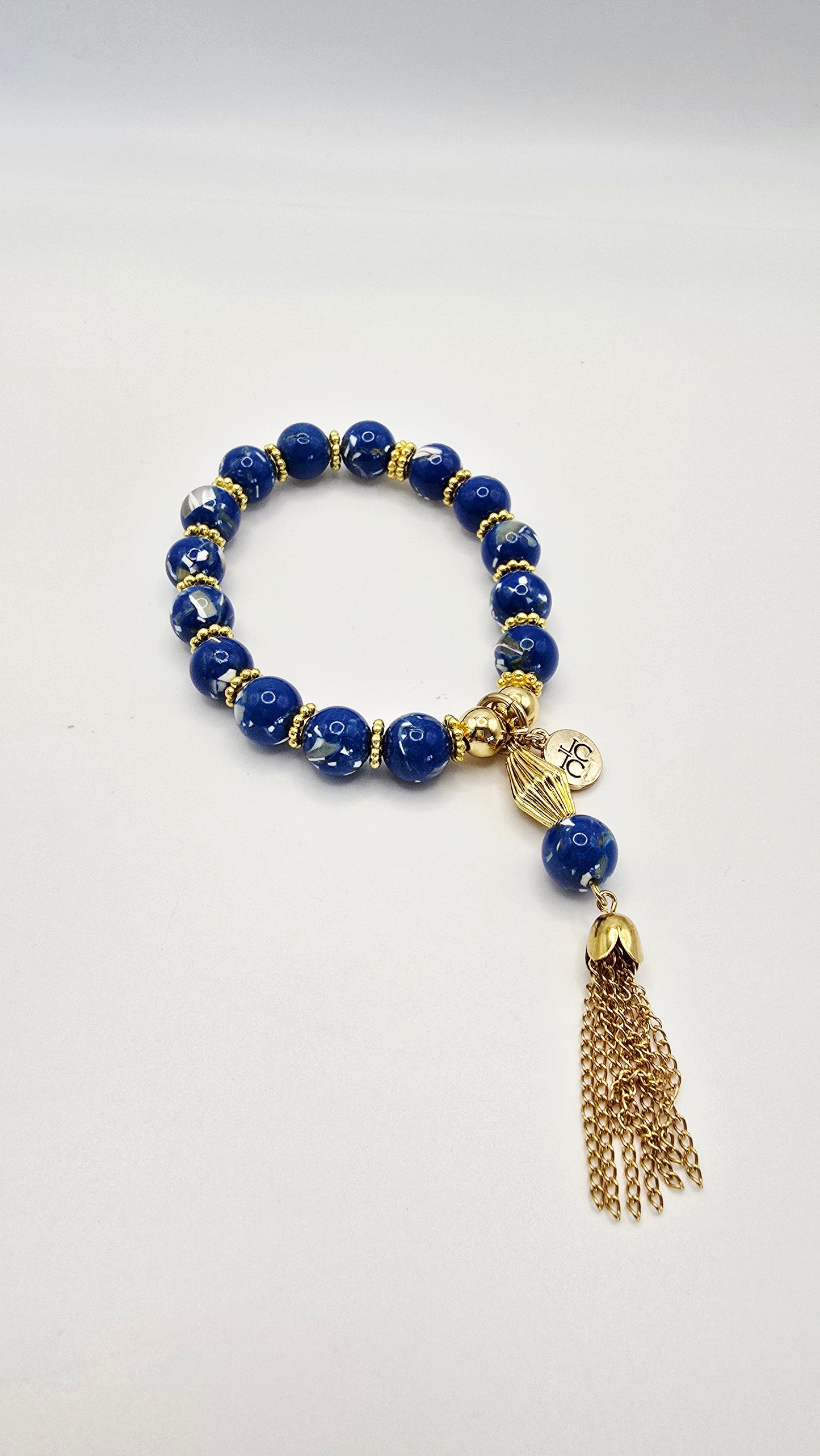 Cruz Charm Bracelet Cobalt Blue