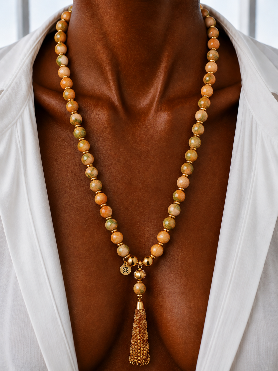 Cruz Charm Necklace Citrus