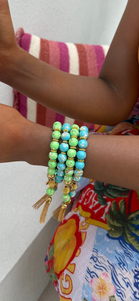 Cruz Charm Bracelet Pistachio