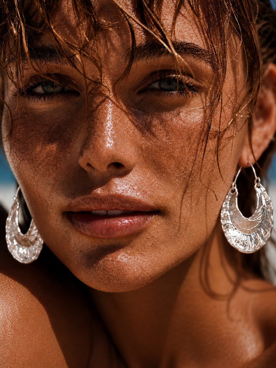 Off Duty Silver Hoop Earrings