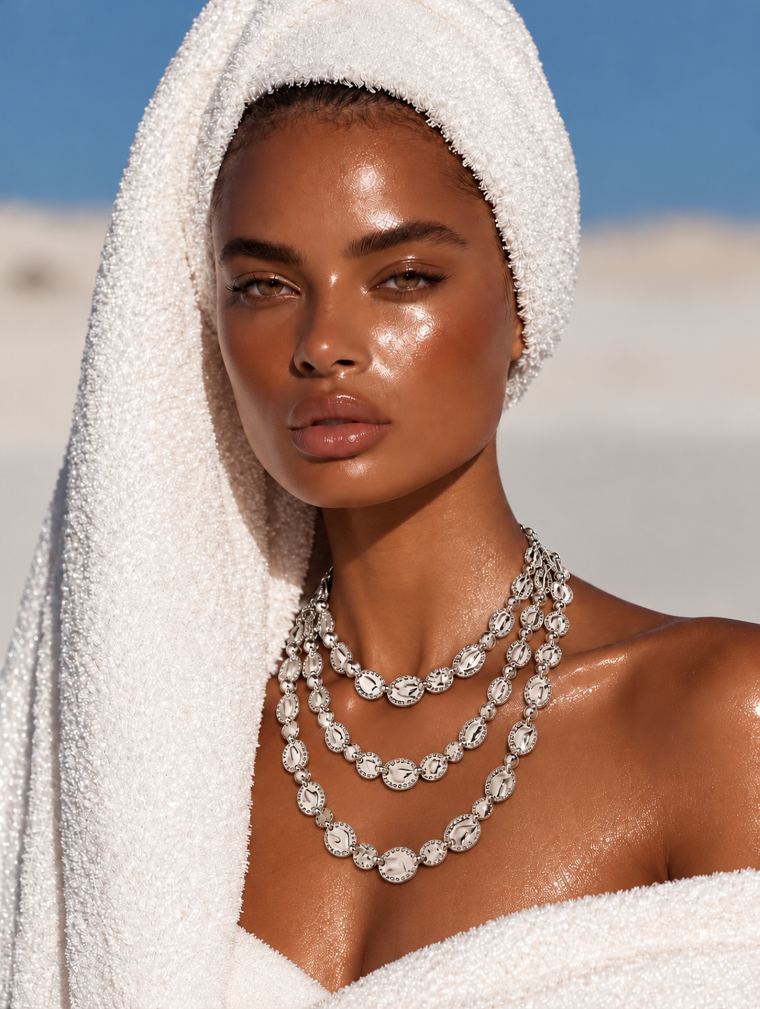 SILVER BOHEME TRIPLE NECKLACE
