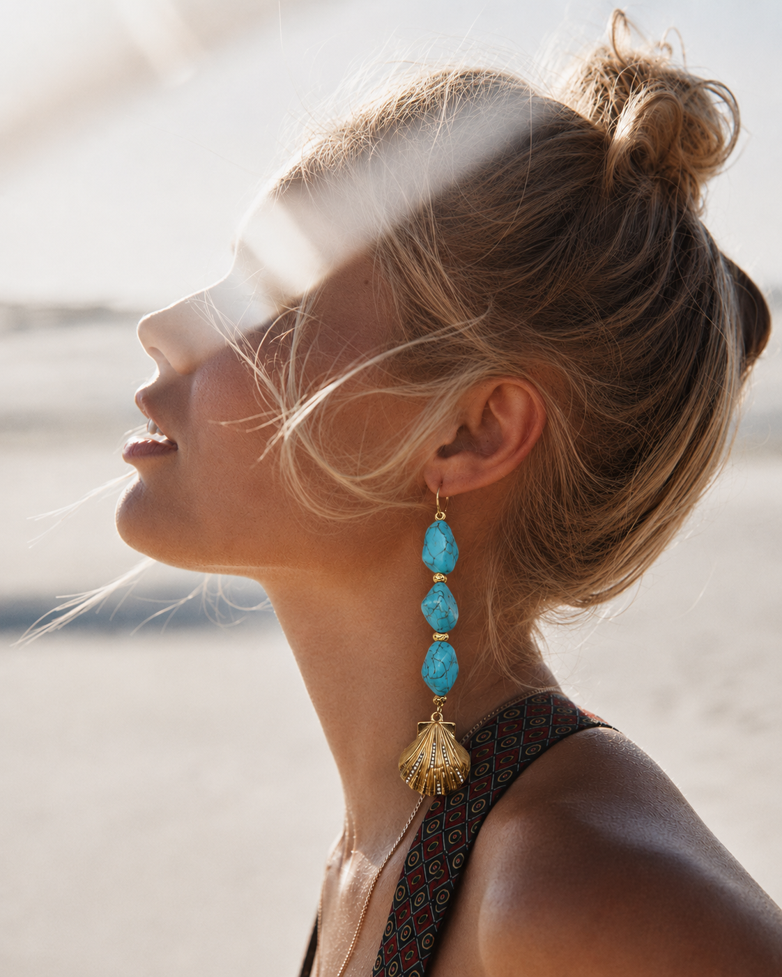 Callista Turquoise Shell Earrings