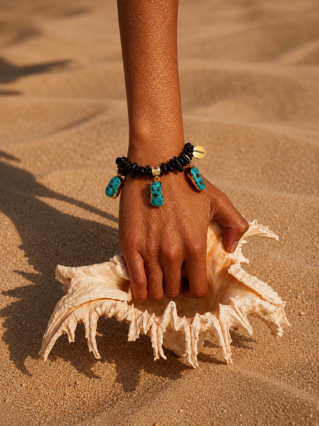 Azzure Nightfall Turquoise Drops Bracelet
