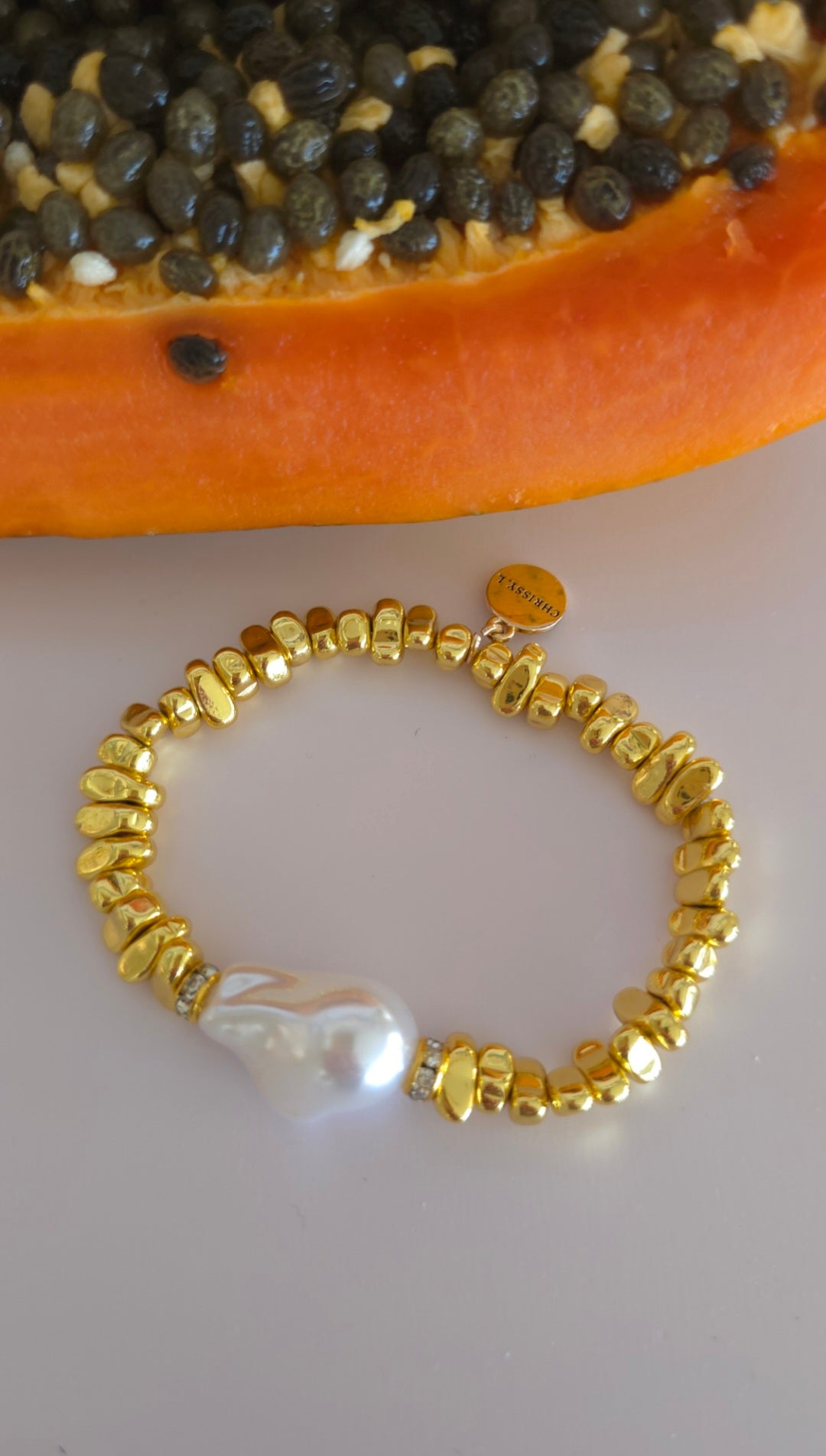 Golden Hour Gold and Pearl Bracelet