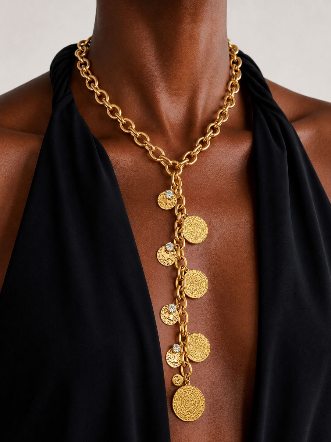Capri Medallion Cascade Necklace