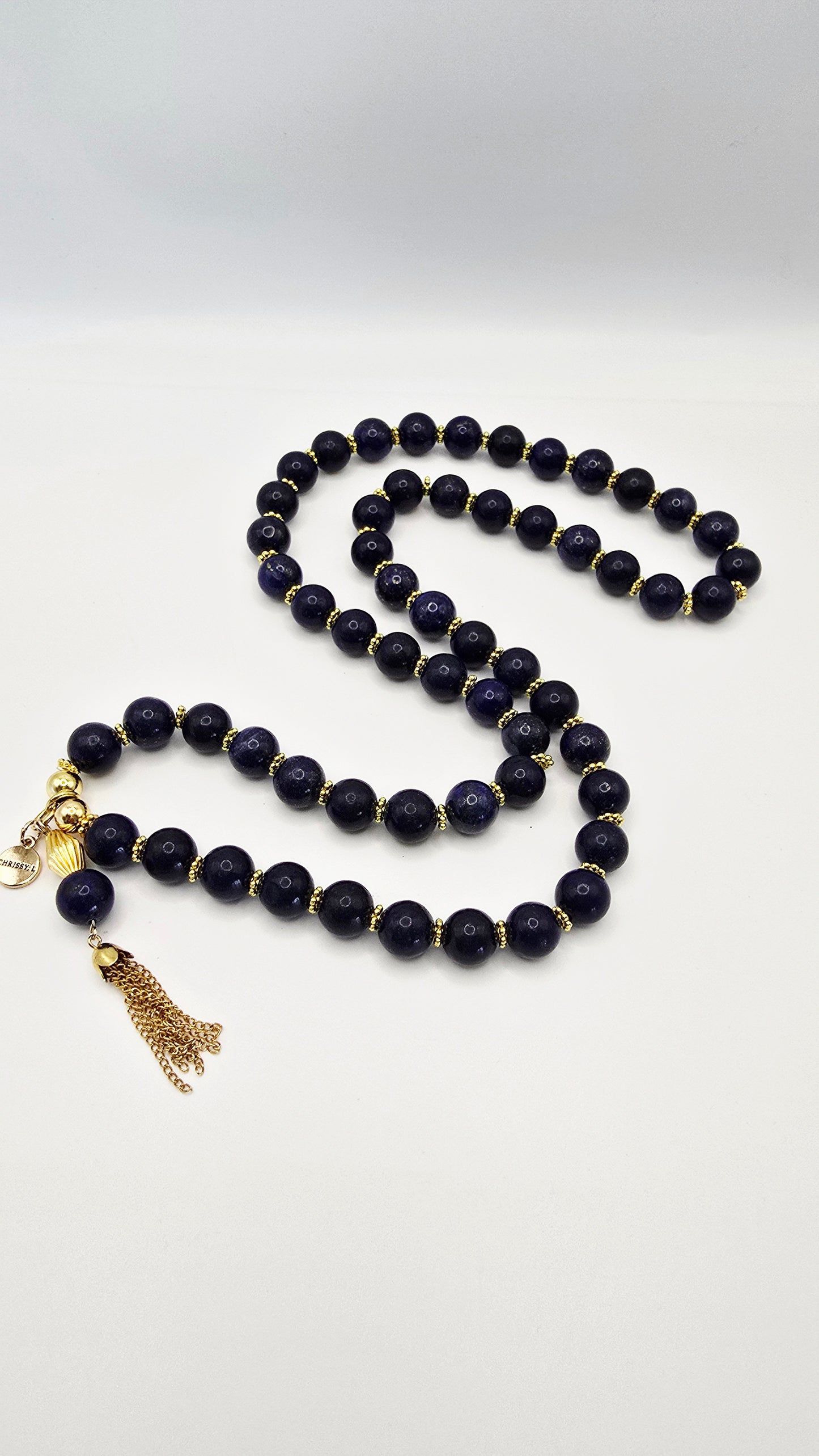 Cruz Charm Necklace Jet