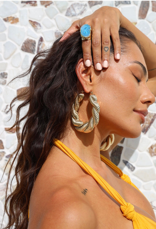 Feast Your Eyes Hoop in Gold