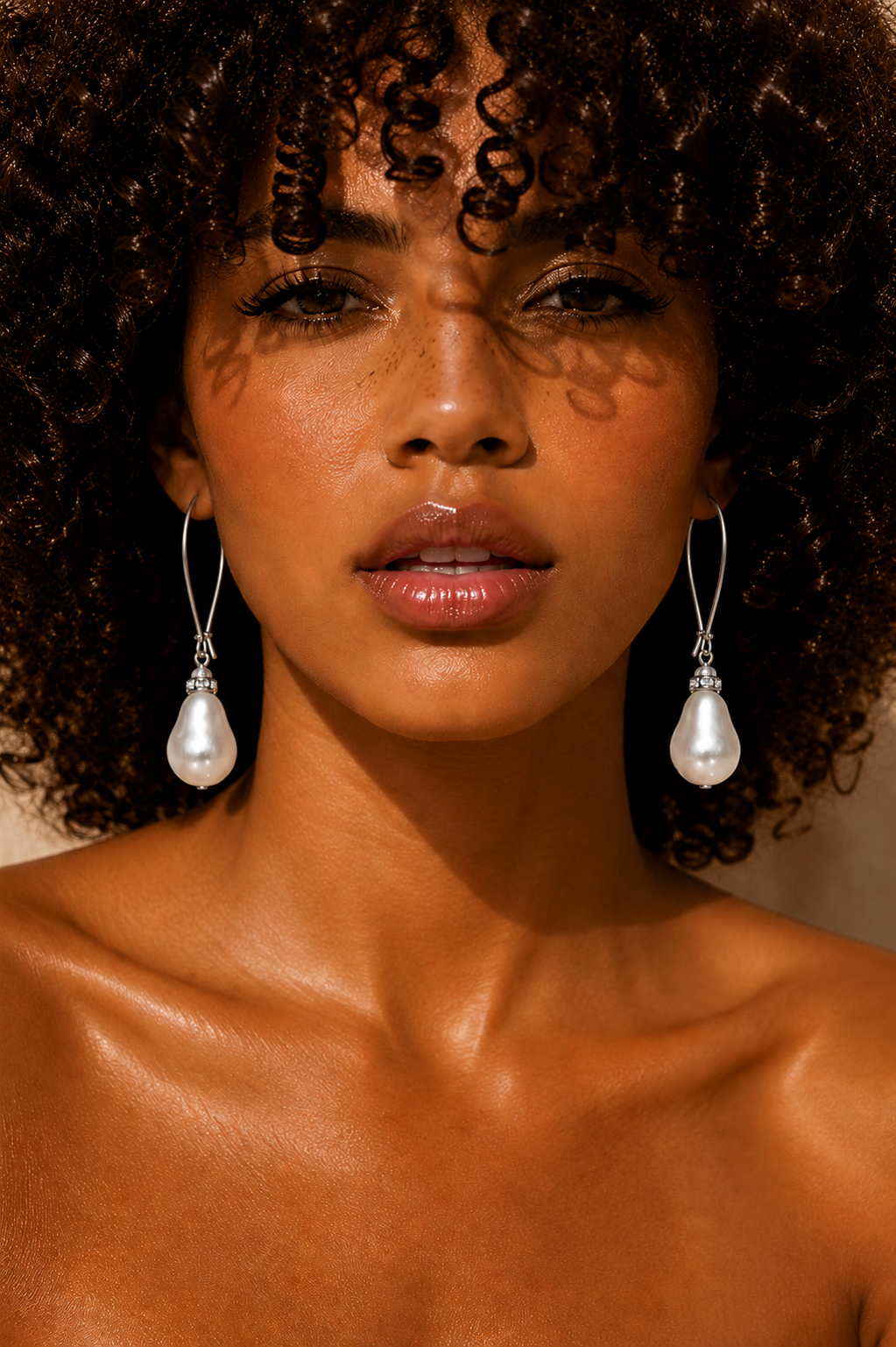 Lumiere Pearl & Silver Large Hook Earrings