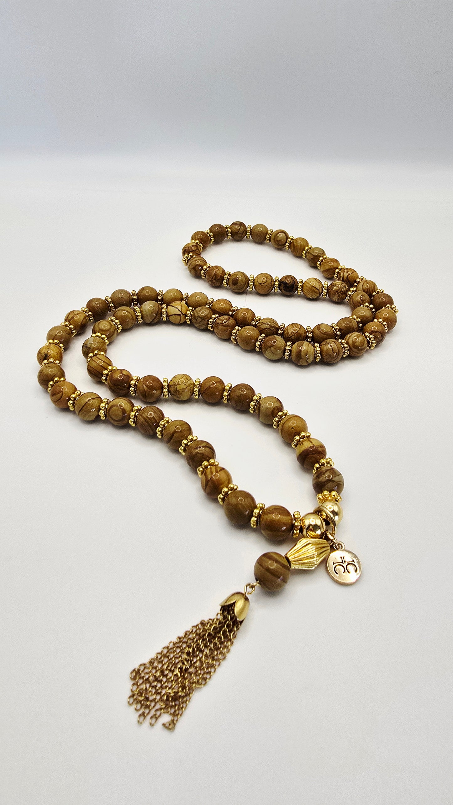 Cruz Charm Necklace Caramel