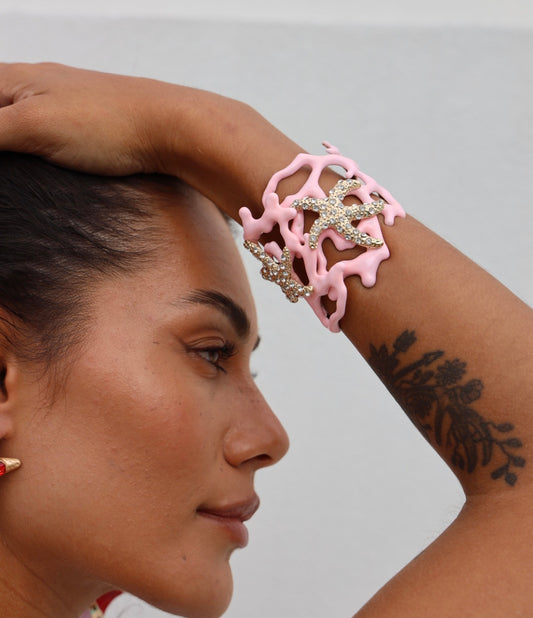 Underwater Galavanting Cuff in Pink