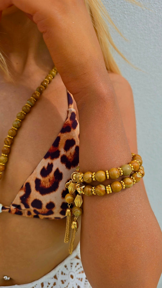 Cruz Charm Bracelet Caramel