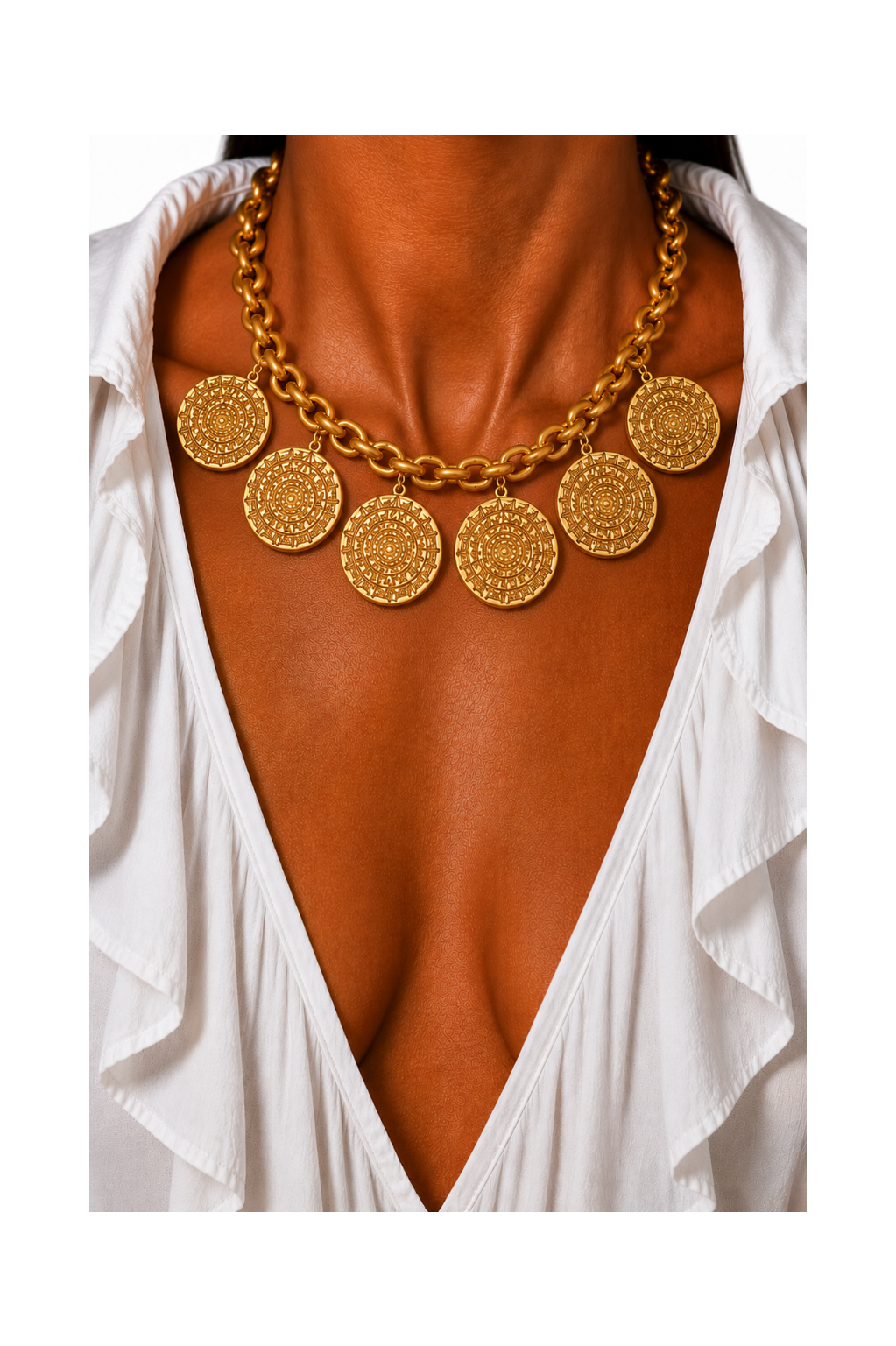 Capri Medallion Collar Necklace