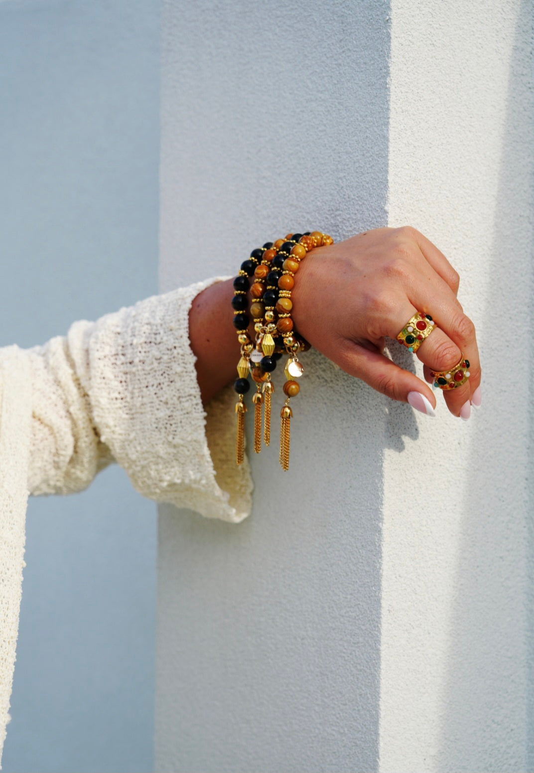 Cruz Charm Bracelet Jet