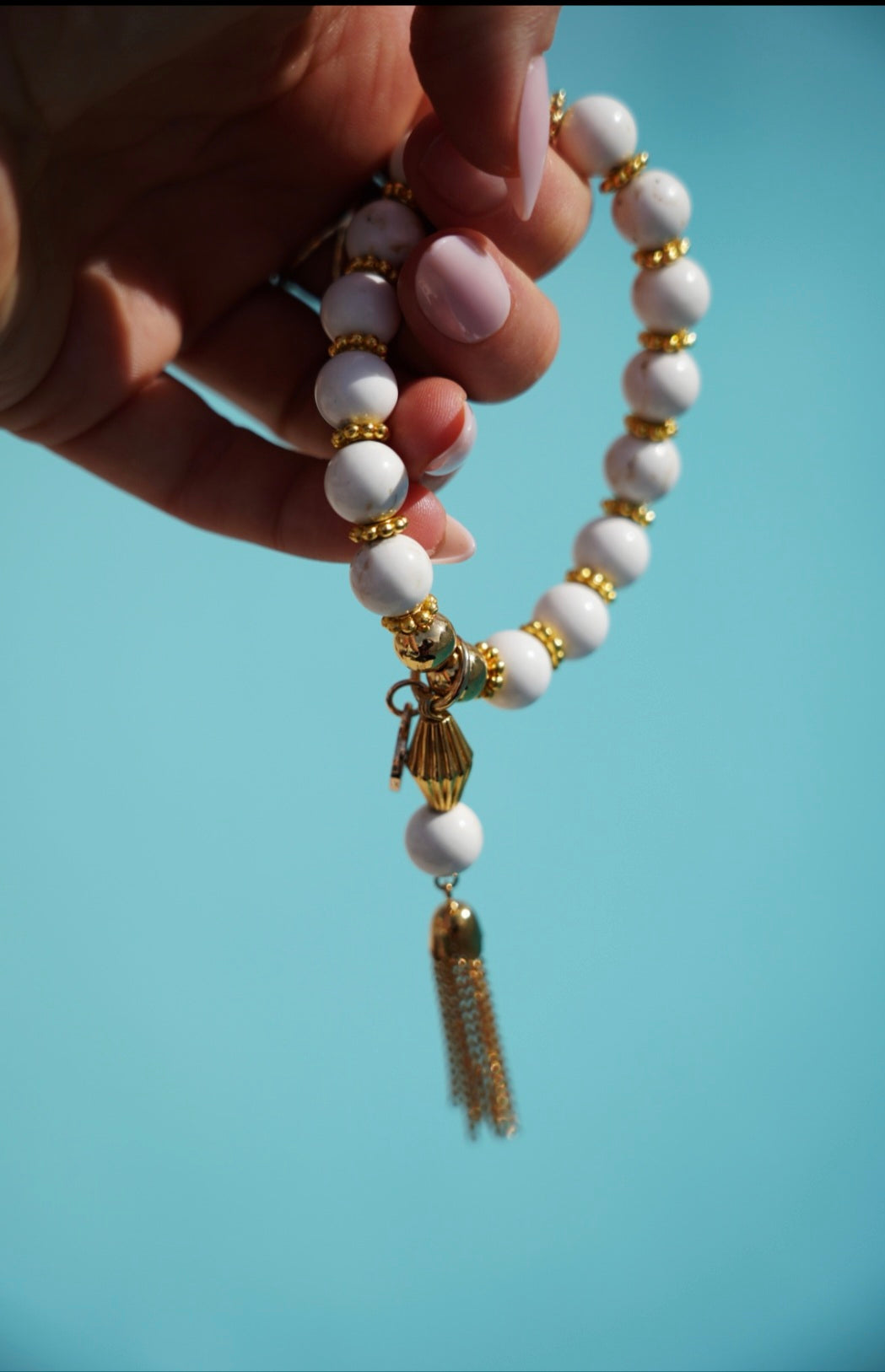 Cruz Charm Bracelet White