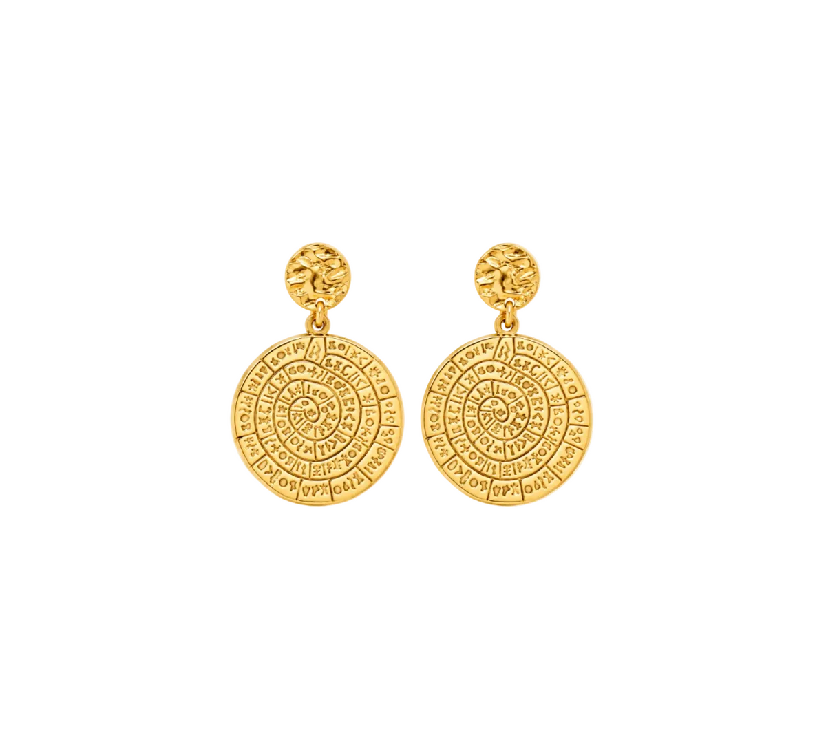 Cruz Coin Stud Earrings