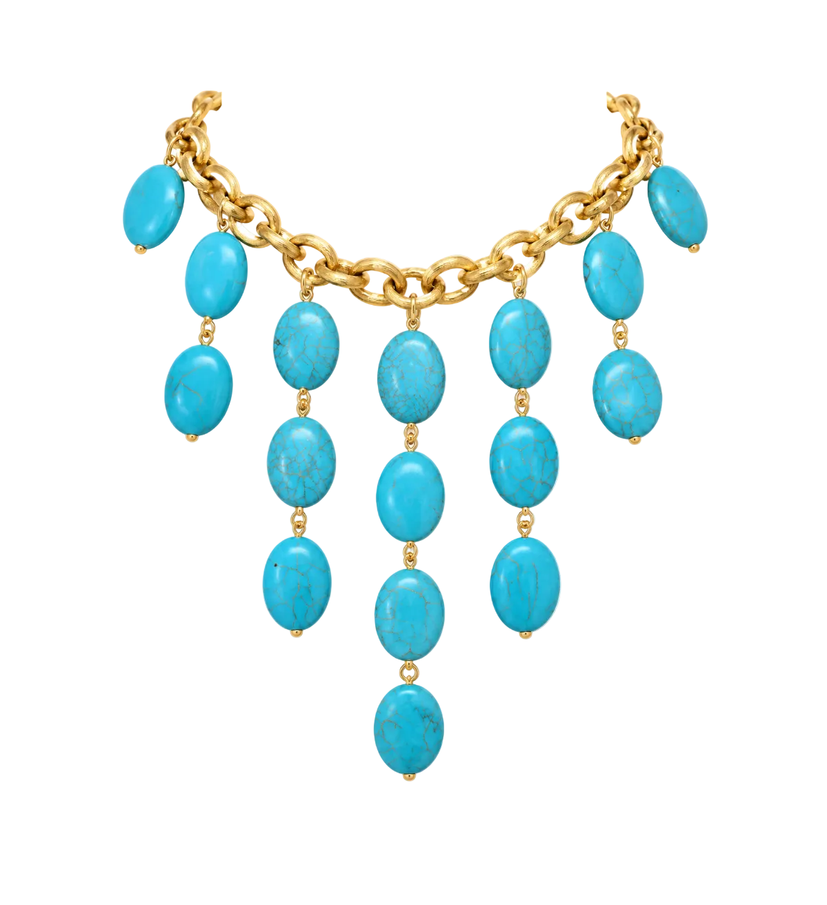 Capri Turquoise Waterfall Necklace