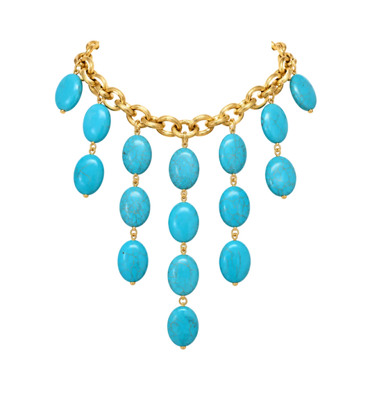Capri Turquoise Waterfall Necklace