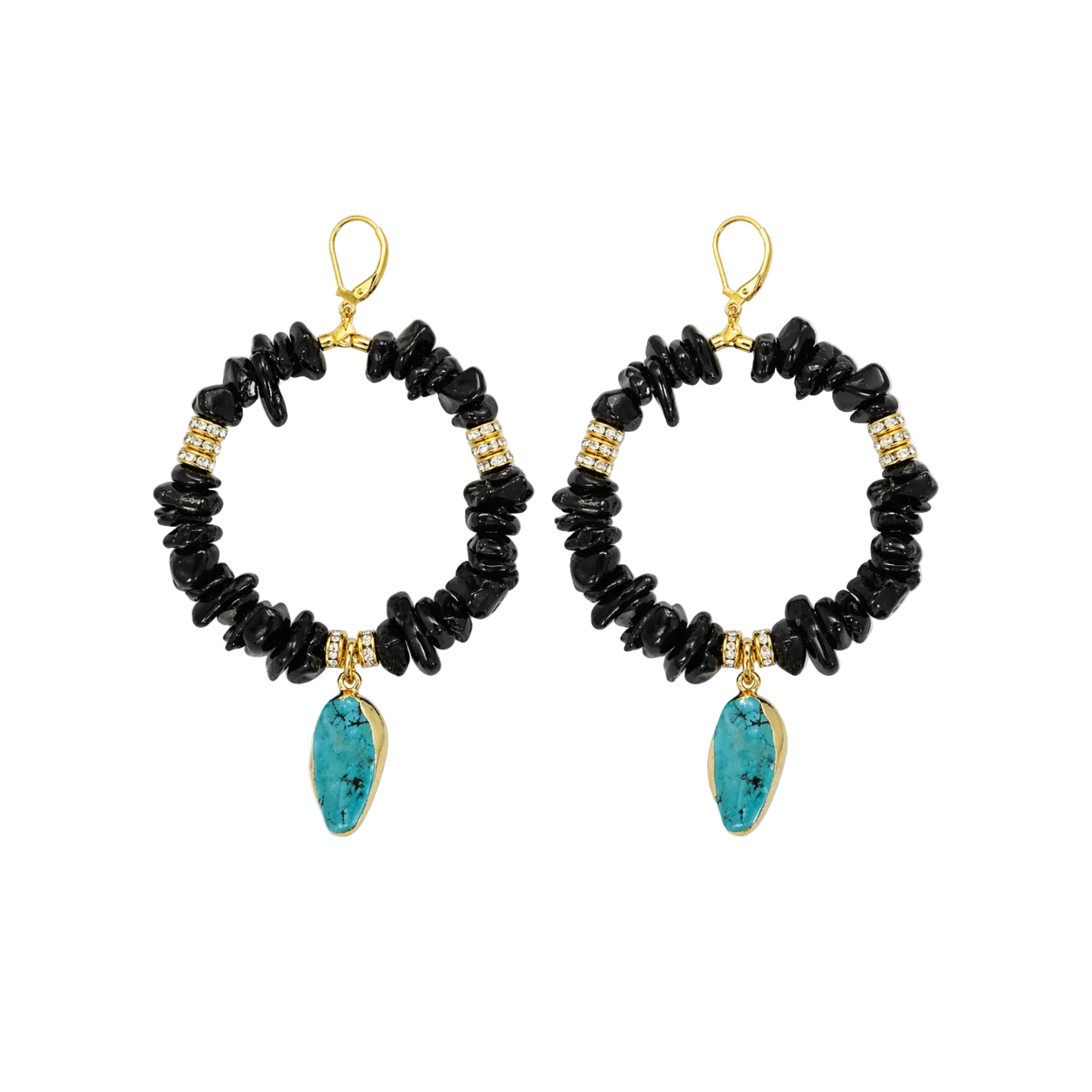 Midnight Riviera Hoop Earrings