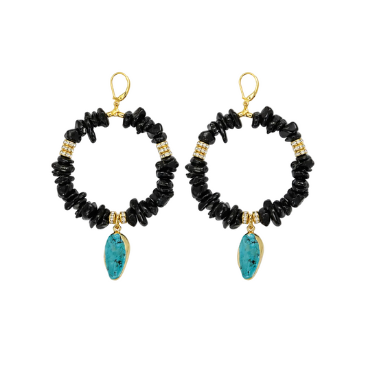 Midnight Riviera Hoop Earrings