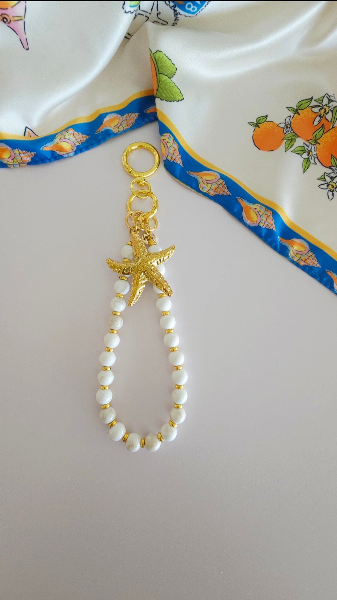 Cruz Charm White Keyring