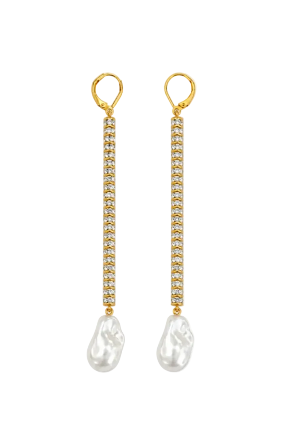 Golden Hour Gold Crystal Duster Earrings