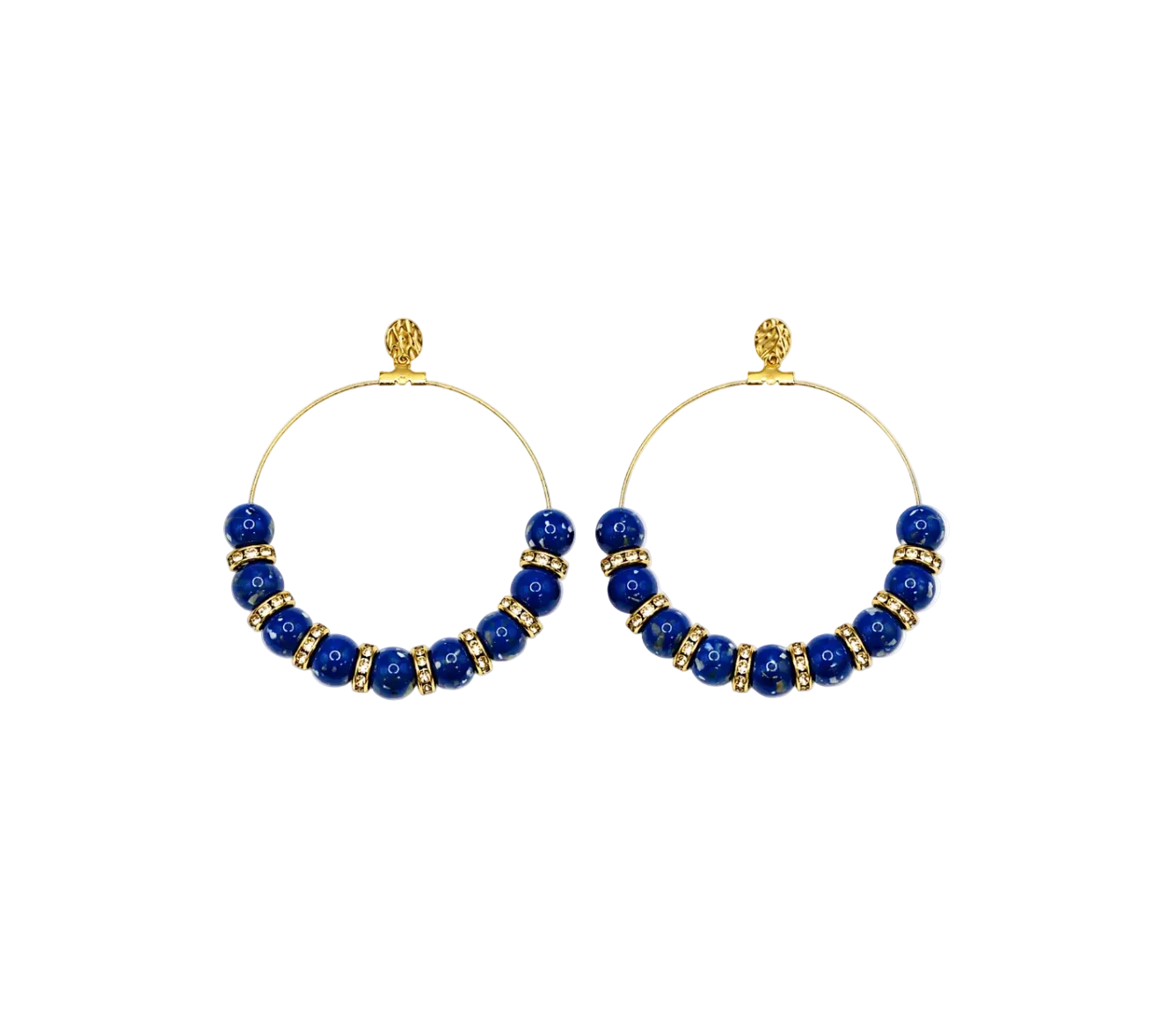 Valencia Cobalt Hoop Earrings