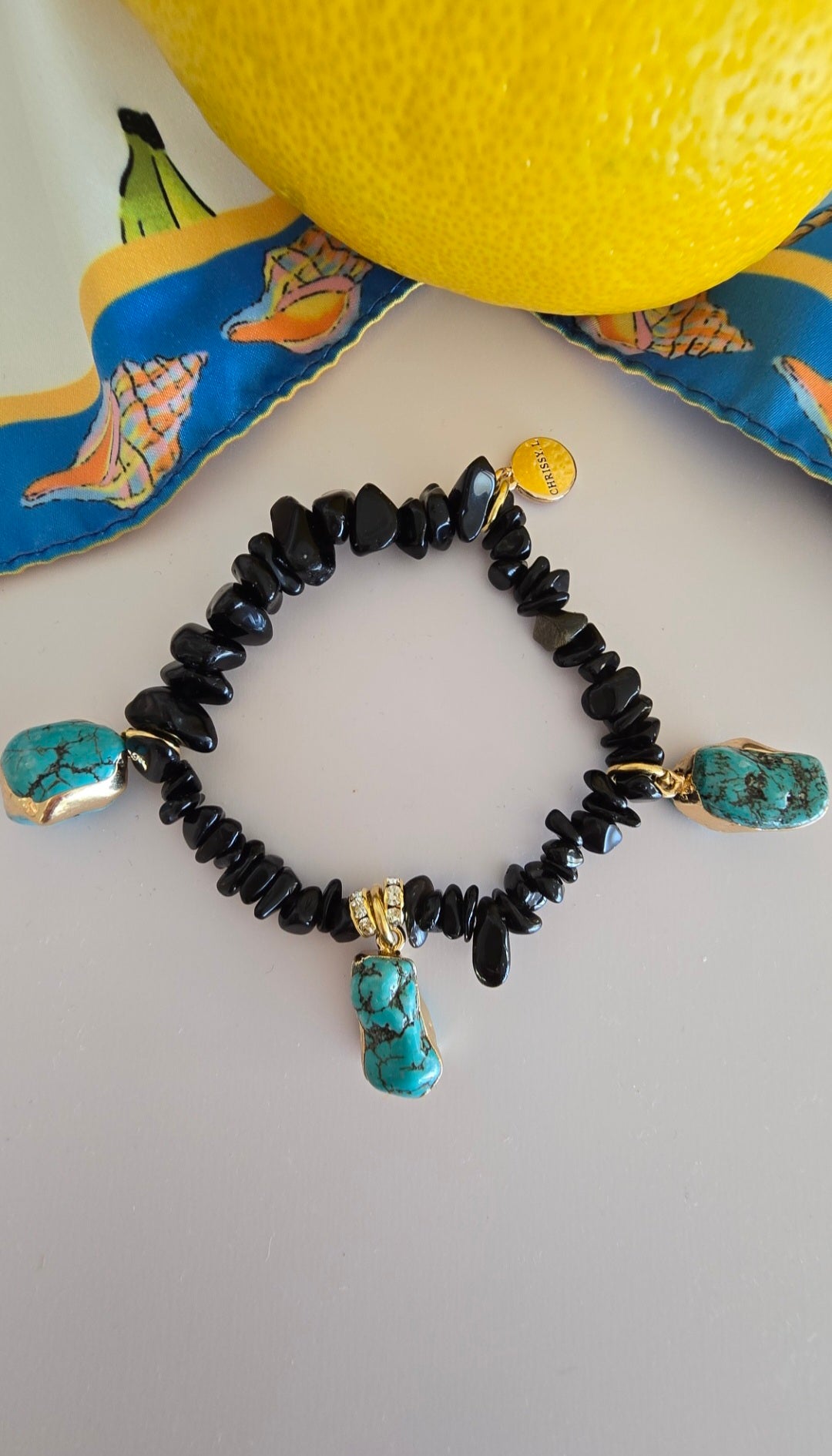 Azzure Nightfall Turquoise Drops Bracelet