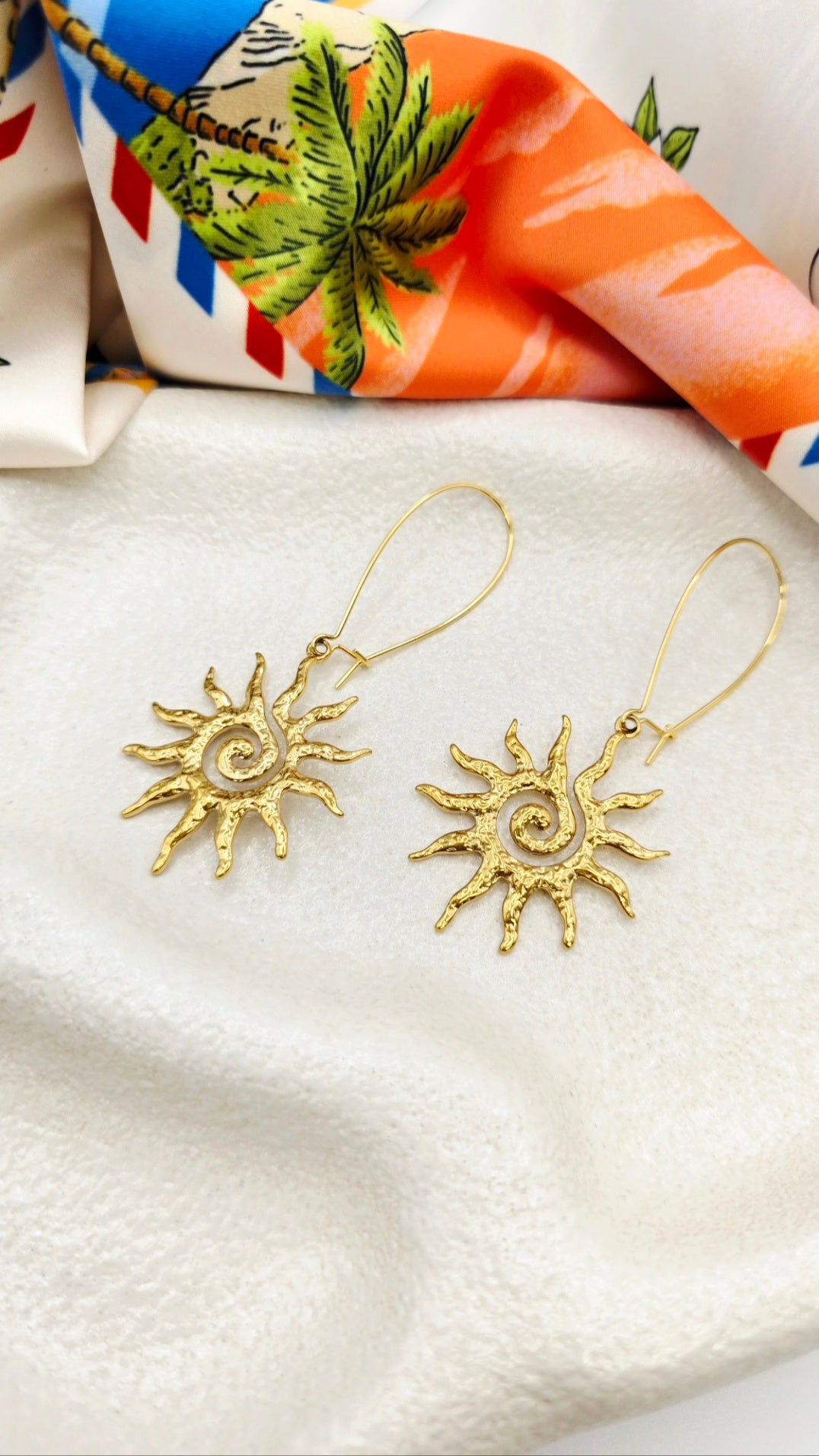 Soliel Gold Hook Earrings
