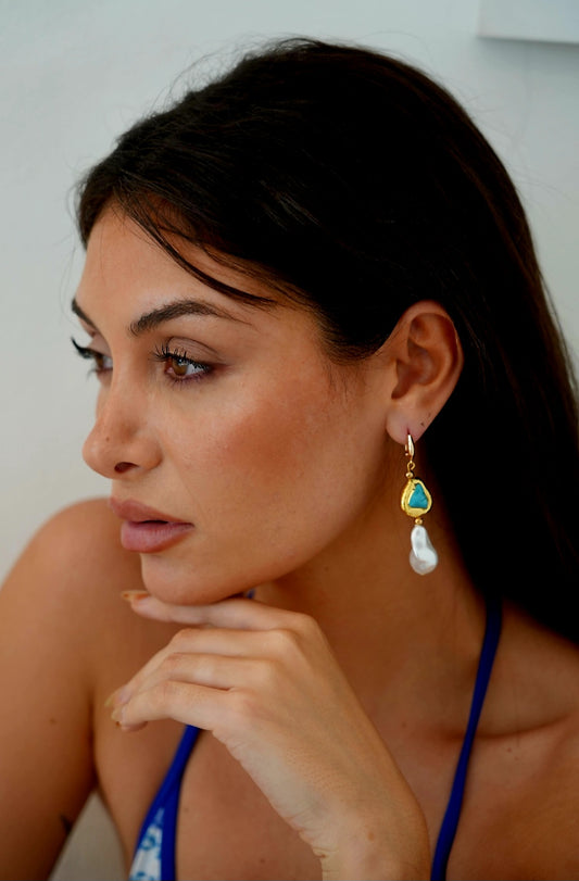 Amalfi Turquoise Drop Earring Mini