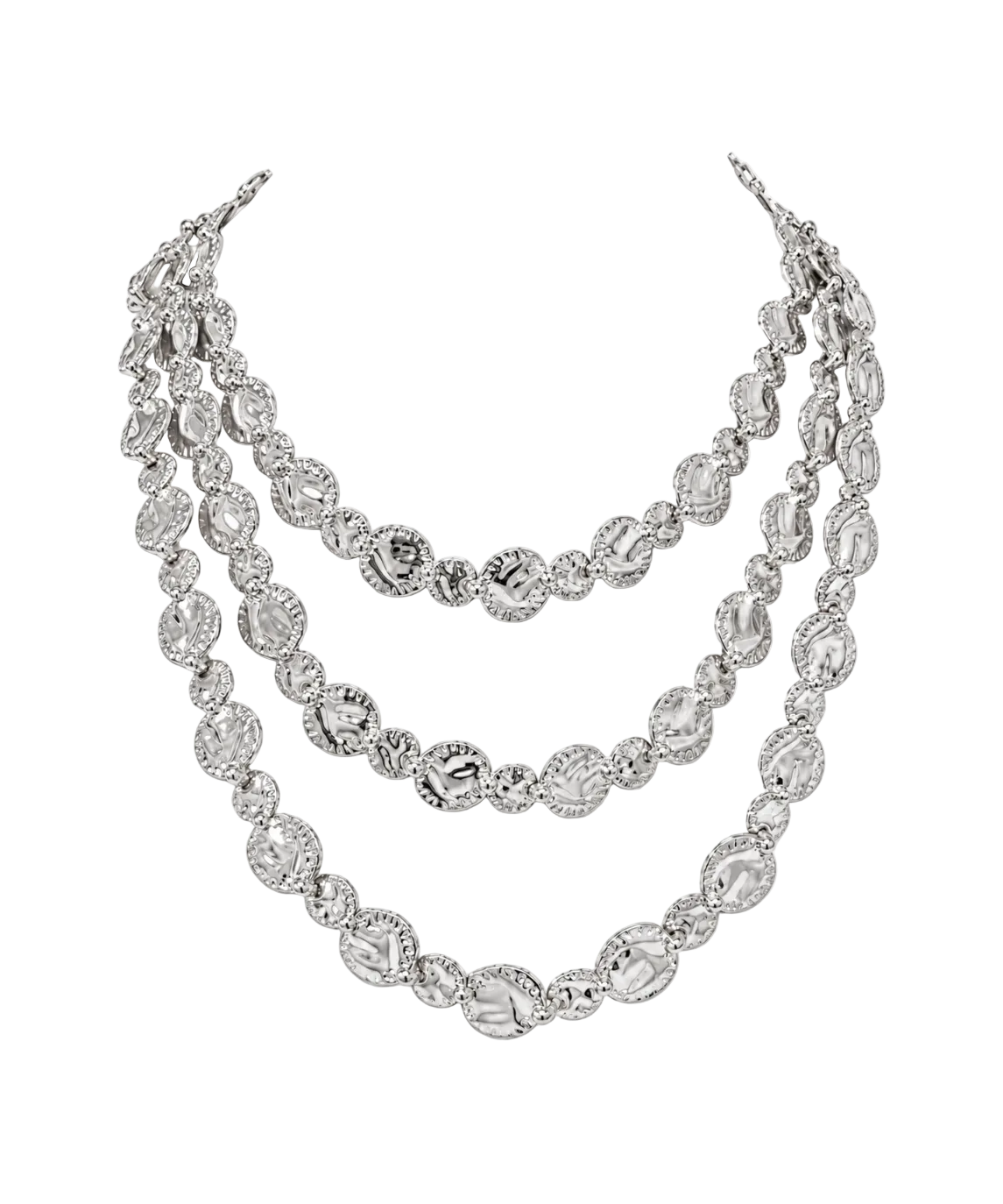 SILVER BOHEME TRIPLE NECKLACE