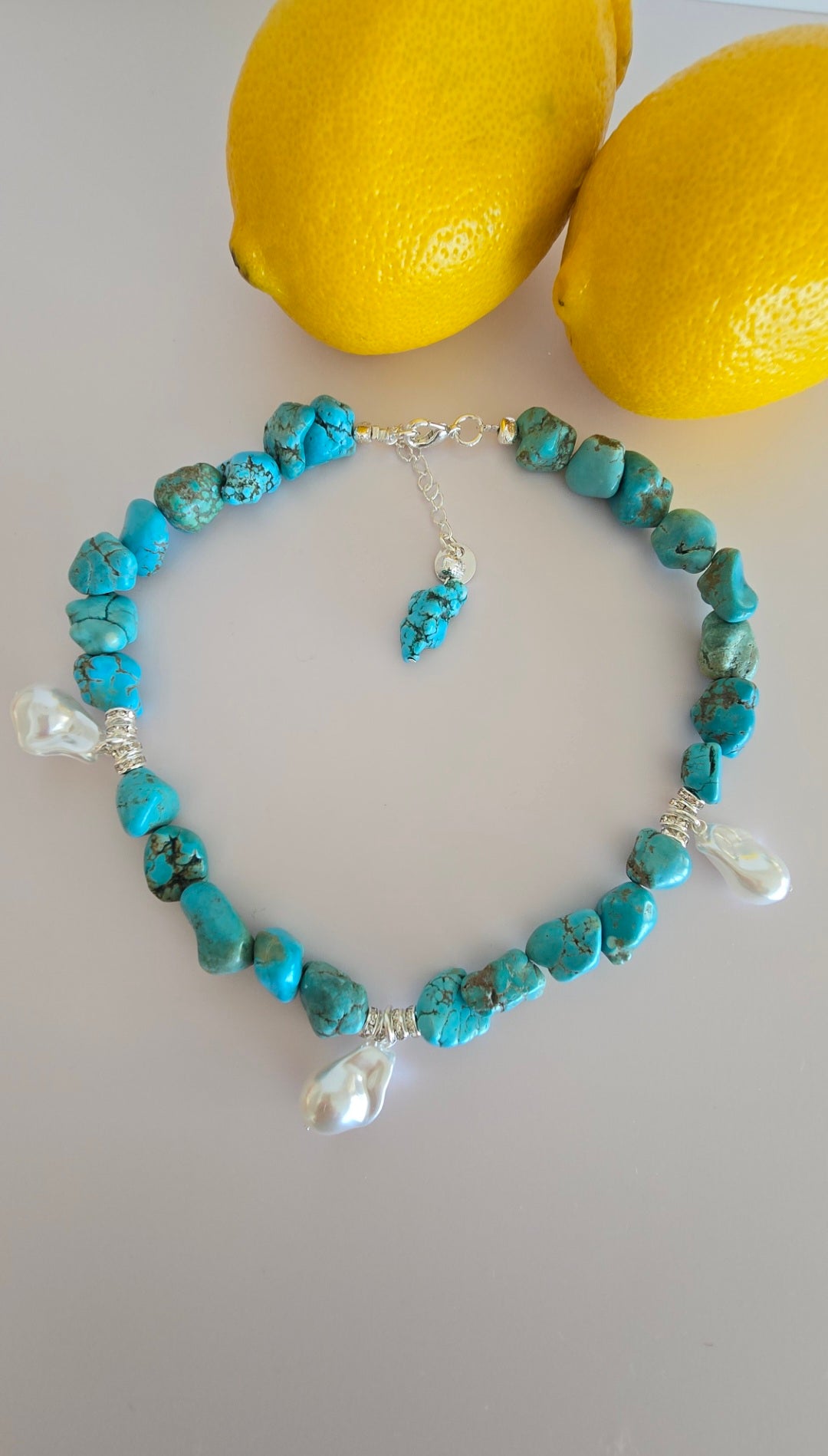Capri Blu Silver Necklace