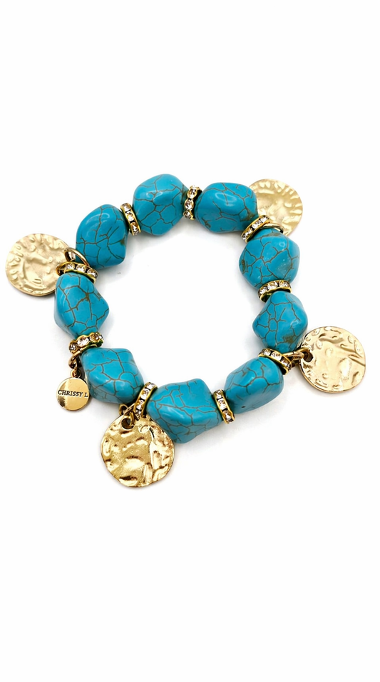 Capri Azure Coin Bracelet